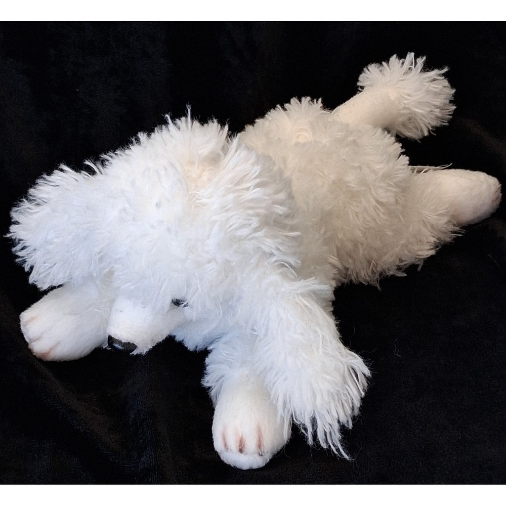 Vintage Yomiko Poodle Plush 7" Floppy Stuffed Animal Dog  Pom Tail